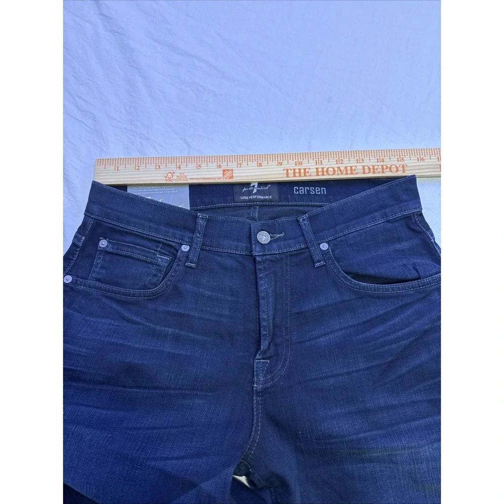 NWT 7 For All Mankind JEANS MENS 31 Carsen Easy Straight Leg Blue Stretch